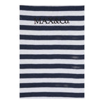 Max Mara T-Shirt Girocollo Fantasia A Righe con Logo per Bambina MX0162 BIANCO/BLU MAX MARA 