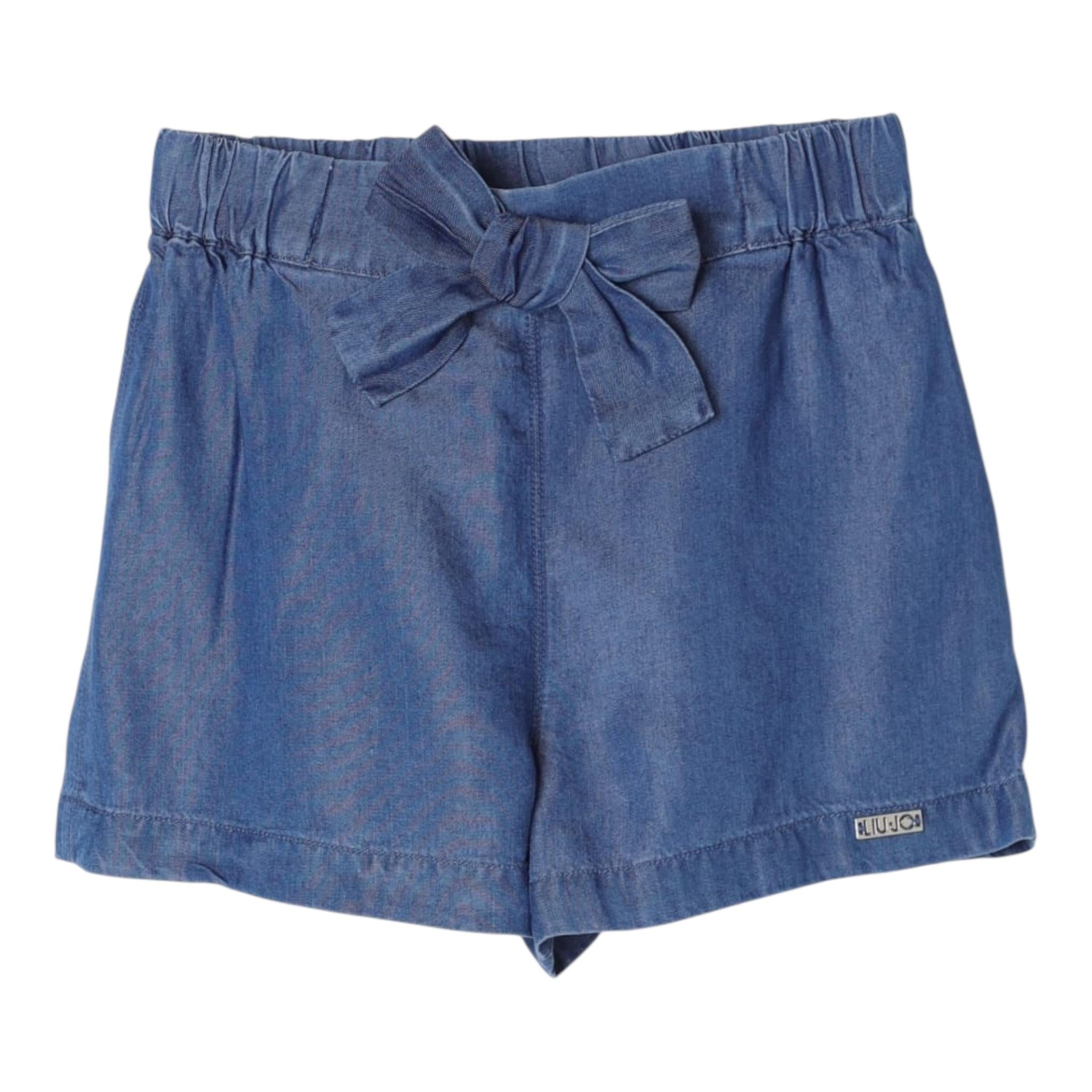 Liu Jo Short Tinta Unita con Elastico In Vita per Neonata KA4079 BLU LIU JO 