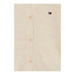 Tommy Hilfiger Cardigan Tinta Unita con Trafori per Bambina KG0KG07766 PANNA TOMMY HILFIGER 