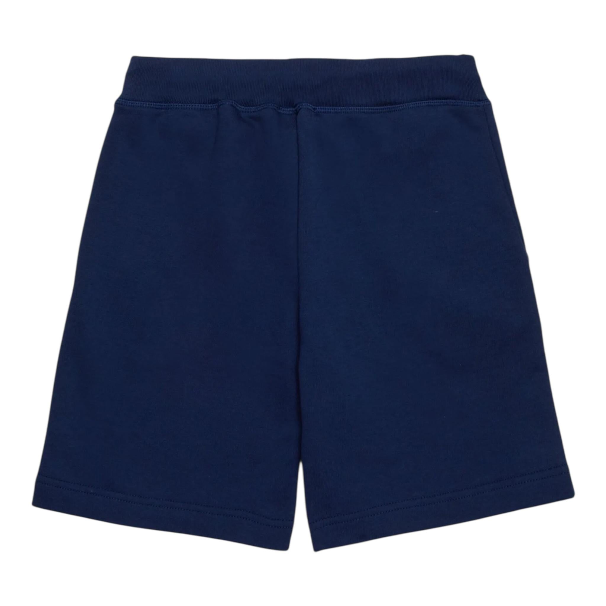 Dsquared2 Bermuda In Tuta Tinta Unita con Stampa per Bambino DQ2738XX BLU DSQUARED2 