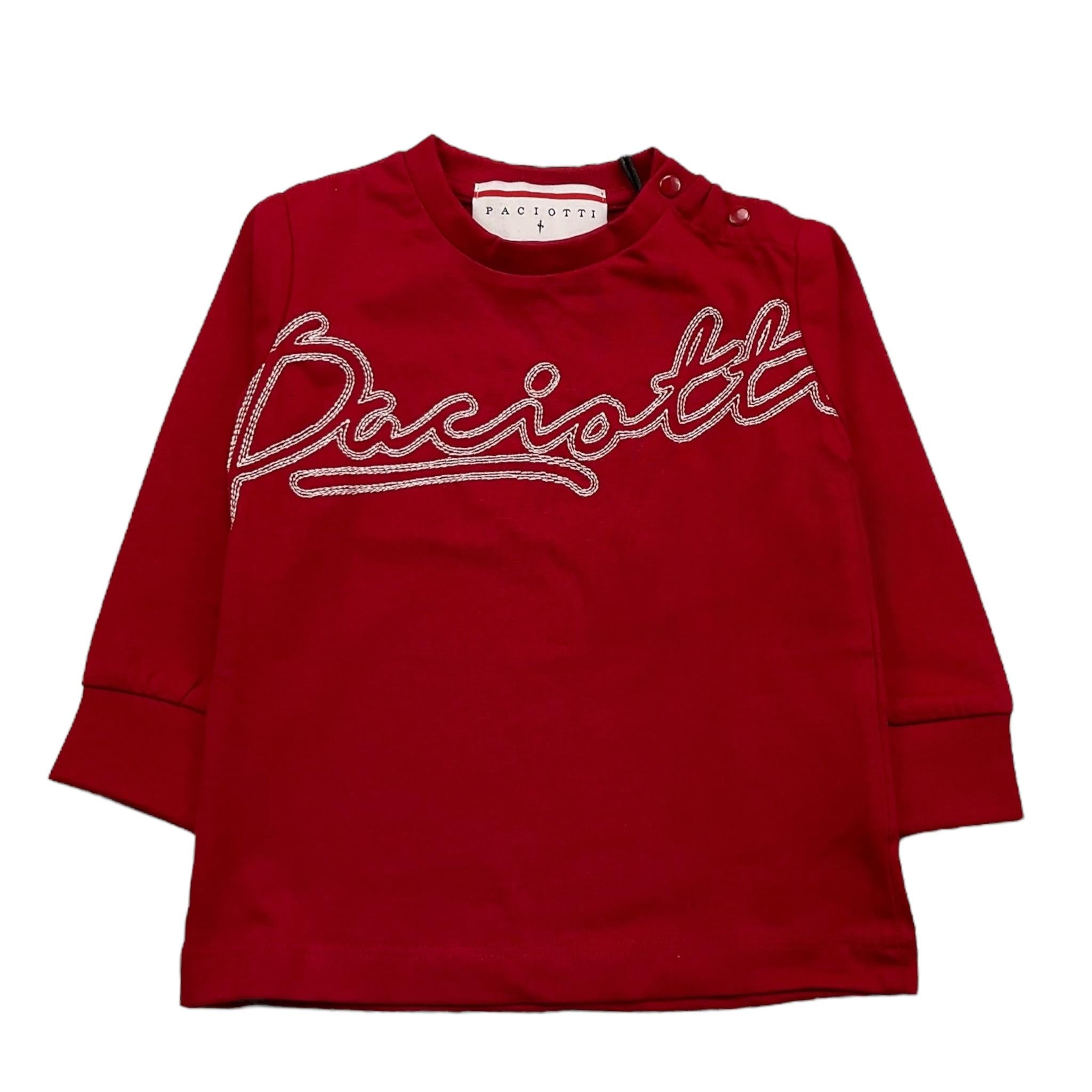CESARE PACIOTTI shirt girocollo tinta unita con stampa Rosso per Bambino TSP5308BJXX ROSSO CESARE PACIOTTI 