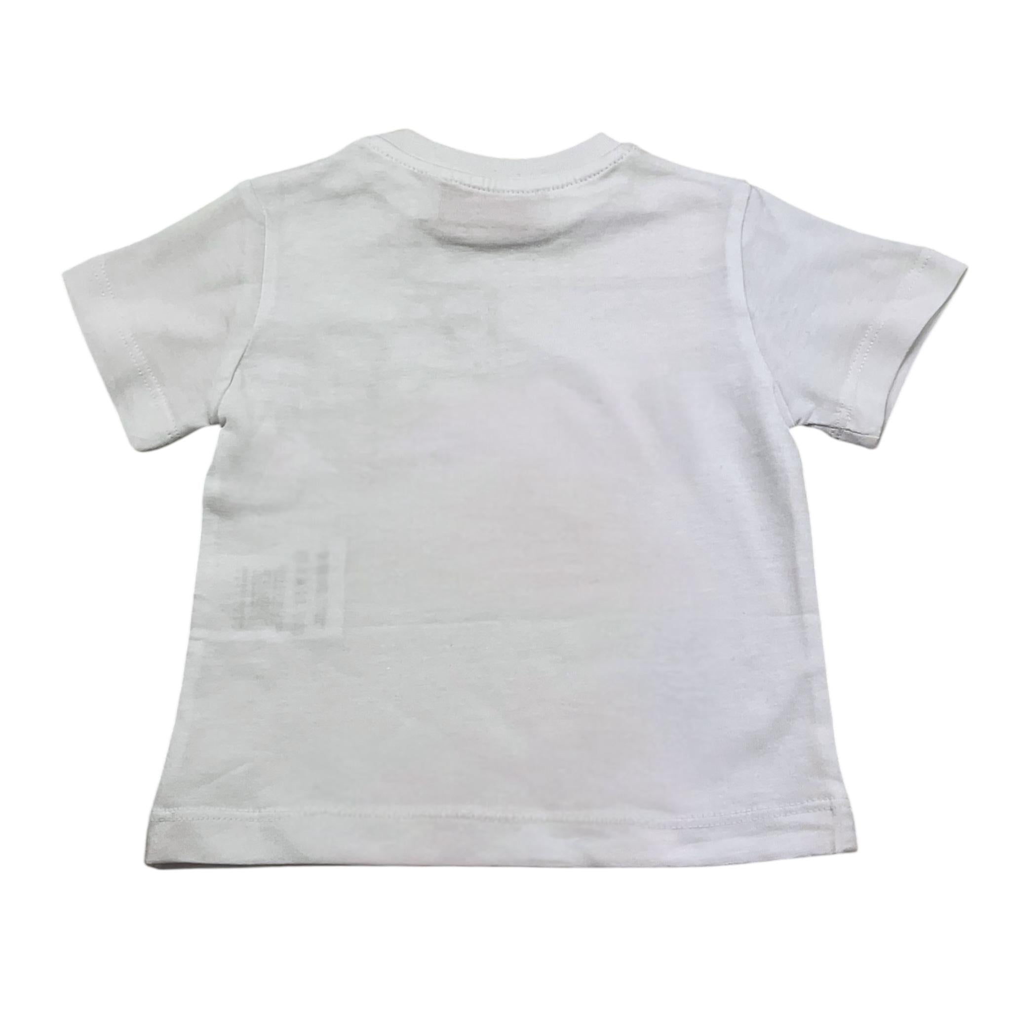 Cesare Paciotti T-Shirt Girocollo Tinta Unita con Stampa per Neonato TSP5165B BIANCO CESARE PACIOTTI 