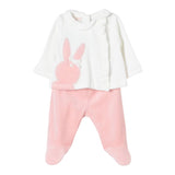 LIU JO completo 2 pezzi shirt-ghettina bicolore in ciniglia Bianco/rosa per Neonata HF4002 BIANCO/ROSA LIU JO 