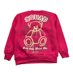BRAND NAME felpa chiusa girocollo tinta unita con stampa Fuxia per Bambina BN351S FUXIA BRAND NAME 