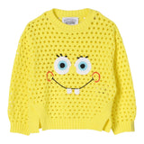 Stella Mccartney Maglia Traforata Tinta Unita Stampa Spongebob per Bambina TW9A80 GIALLO STELLA McCARTNEY 