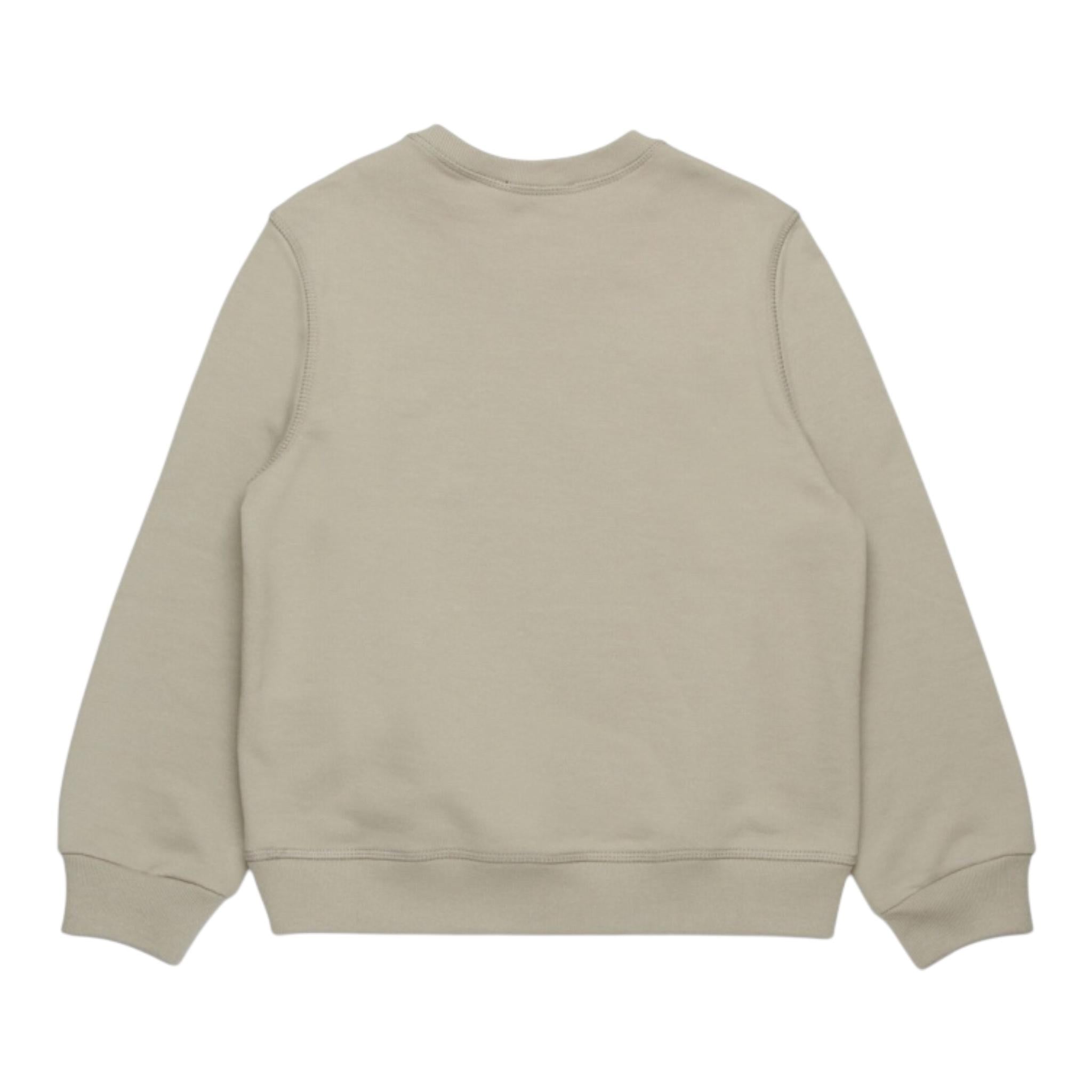 Dsquared2 Felpa Girocollo Tinta Unita con Stampa per Neonato DQ2860 BEIGE DSQUARED2 