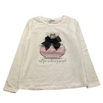LU LU BY MISS GRANT shirt girocollo tinta unita con stampa in contrasto Panna per Bambina LL3362 PANNA LU LU BY MISS GRANT 