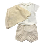 PAZ RODRIGUEZ completo 4 pz short-camicia-cardigan-cappello Panna per Neonata 001121279 PANNA PAZ RODRIGUEZ 