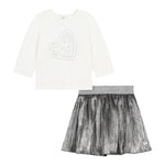 MICHAEL KORS completo 2 pezzi shirt-gonna Bianco/grigio per Neonata R30126N BIANCO/GRIGIO MICHAEL KORS 