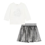 MICHAEL KORS completo 2 pezzi shirt-gonna Bianco/grigio per Neonata R30126N BIANCO/GRIGIO MICHAEL KORS 