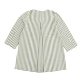 Babe & Tess Cappotto Fantasia A Righe Con Ricami Verde Per Bambina