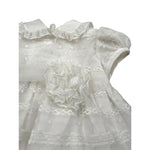 Aletta Abito Mezza Manica Tinta Unita con Tulle per Neonata HP220335C BIANCO ALETTA 