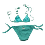 Matinée Costume 2 Pezzi Triangolo-Slip Tinta Unita per Bambina CC3021 AZZURRO MATINÉE 