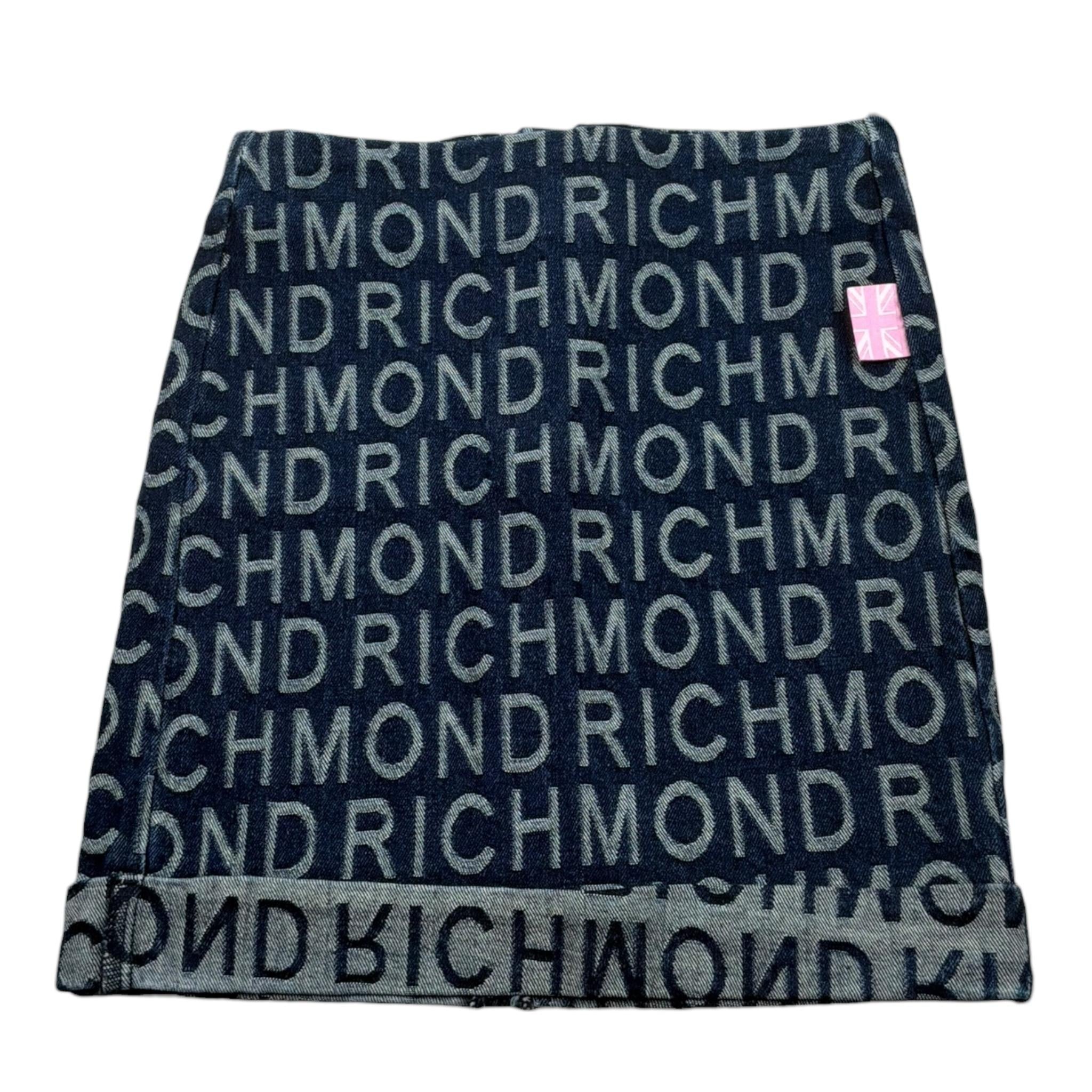 John Richmond Gonna In Denim Tinta Unita Logata per Bambina RGP25121GO BLU JOHN RICHMOND 