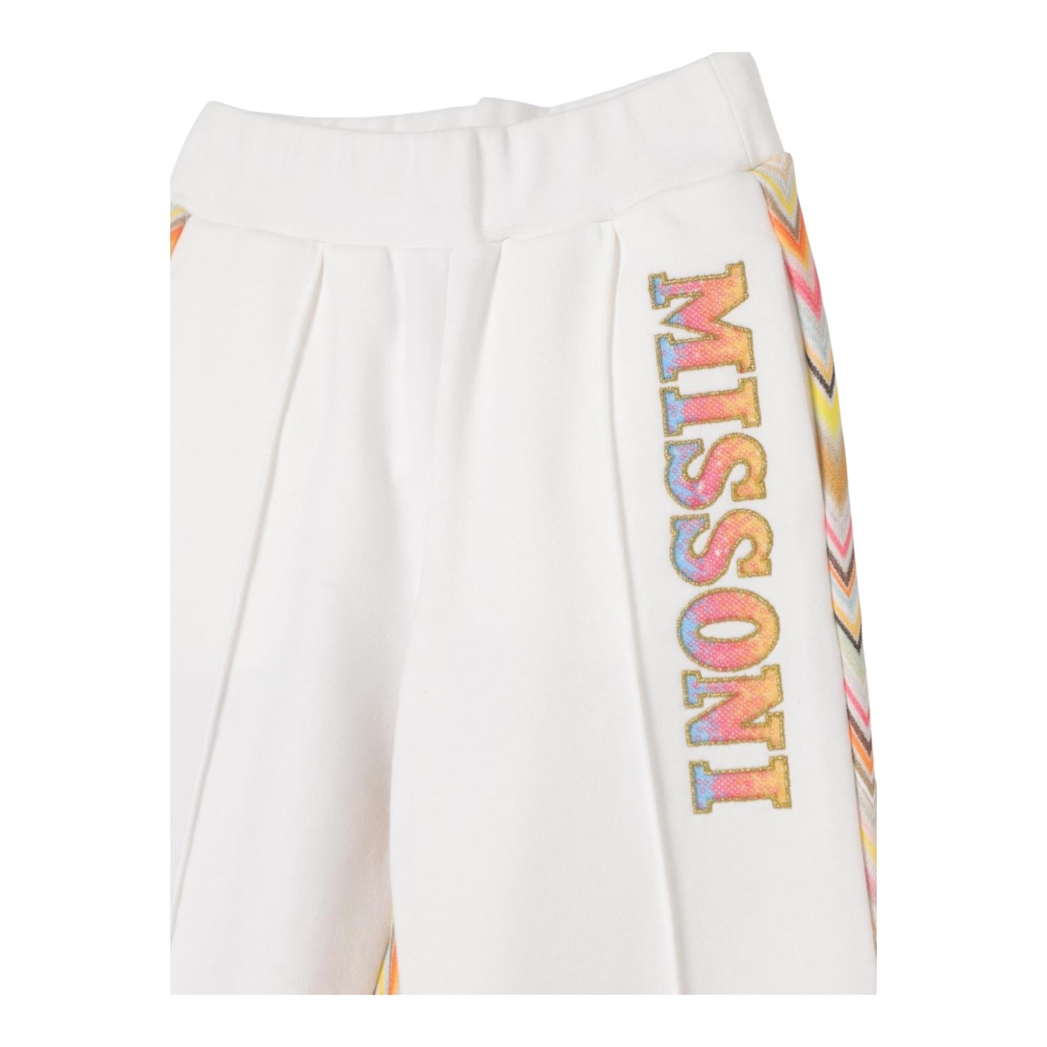 MISSONI pantalone tuta stampa fantasia modello palazz Panna per Bambina MV6A70 PANNA MISSONI 