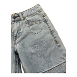 Daniele Alessandrini Bermuda In Denim Tinta Unita con Strappi per Bambino 1236SD00252X BLU DANIELE ALESSANDRINI 