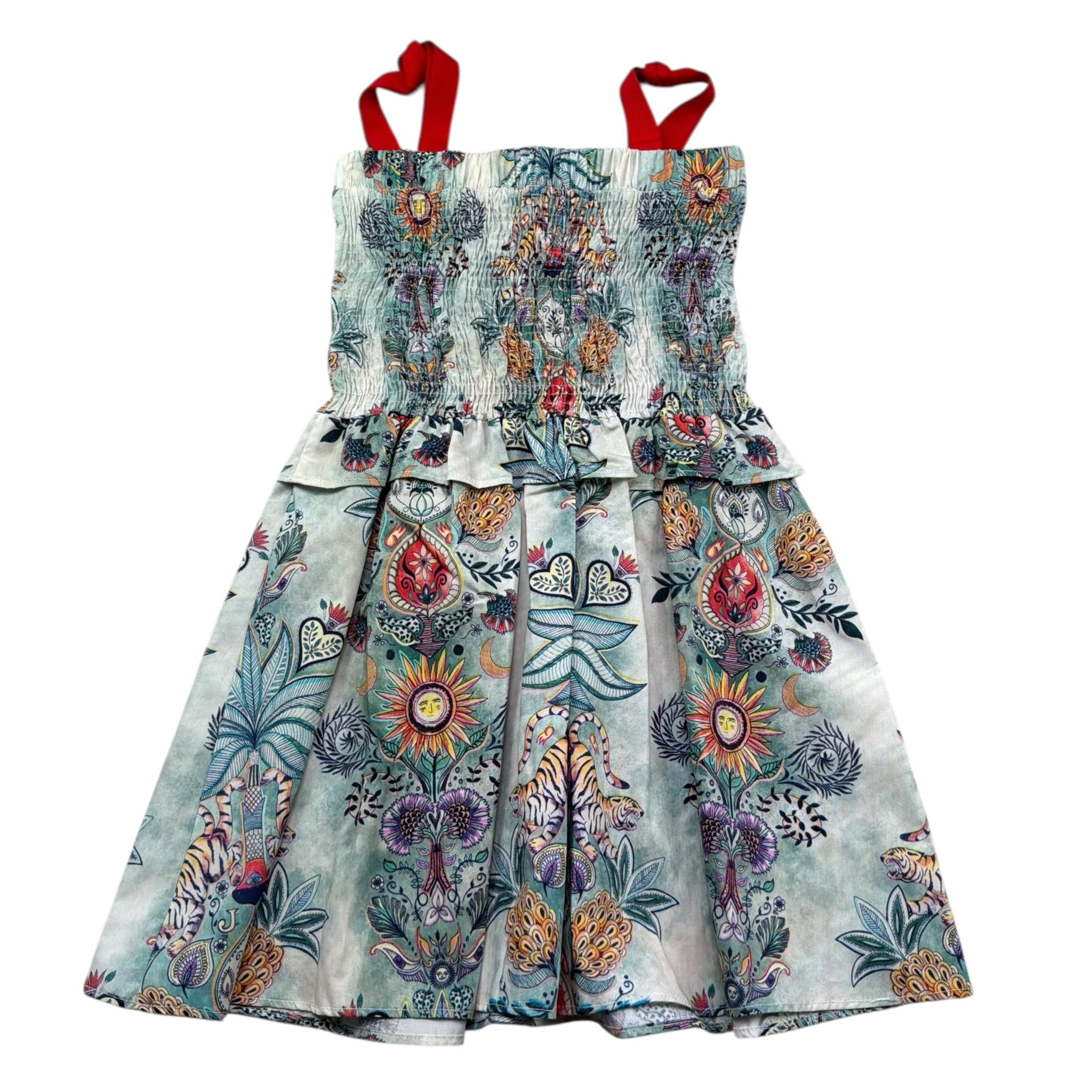 Just Cavalli Abito Stampa Fantasia con Bretelle In Contrasto per Bambina JGP26120VE MULTICOLOR JUST CAVALLI 