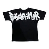 Disclaimer T-Shirt Girocollo Tinta Unita Con Stampa In Contrasto Nero Per Bambino