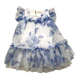 Angel'S Face Abito Mezza Manica In Tulle Bianco/Blu Per Neonata