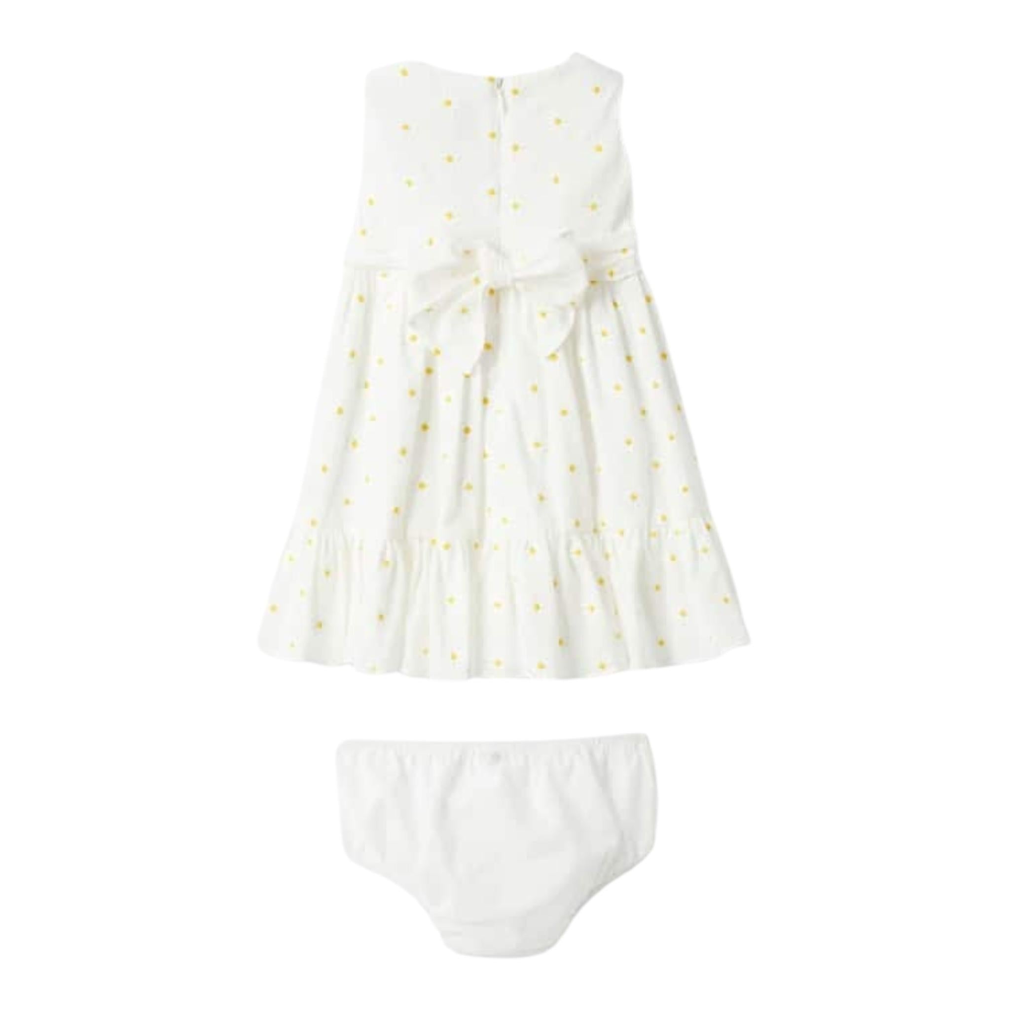 Il Gufo Set Abito-Coulotte Tinta Unita con Margherita per Neonata P25VA330C5053 BIANCO IL GUFO 