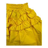 Mariuccia Gonna Tinta Unita con Elastico In Vita Giallo per Bambina