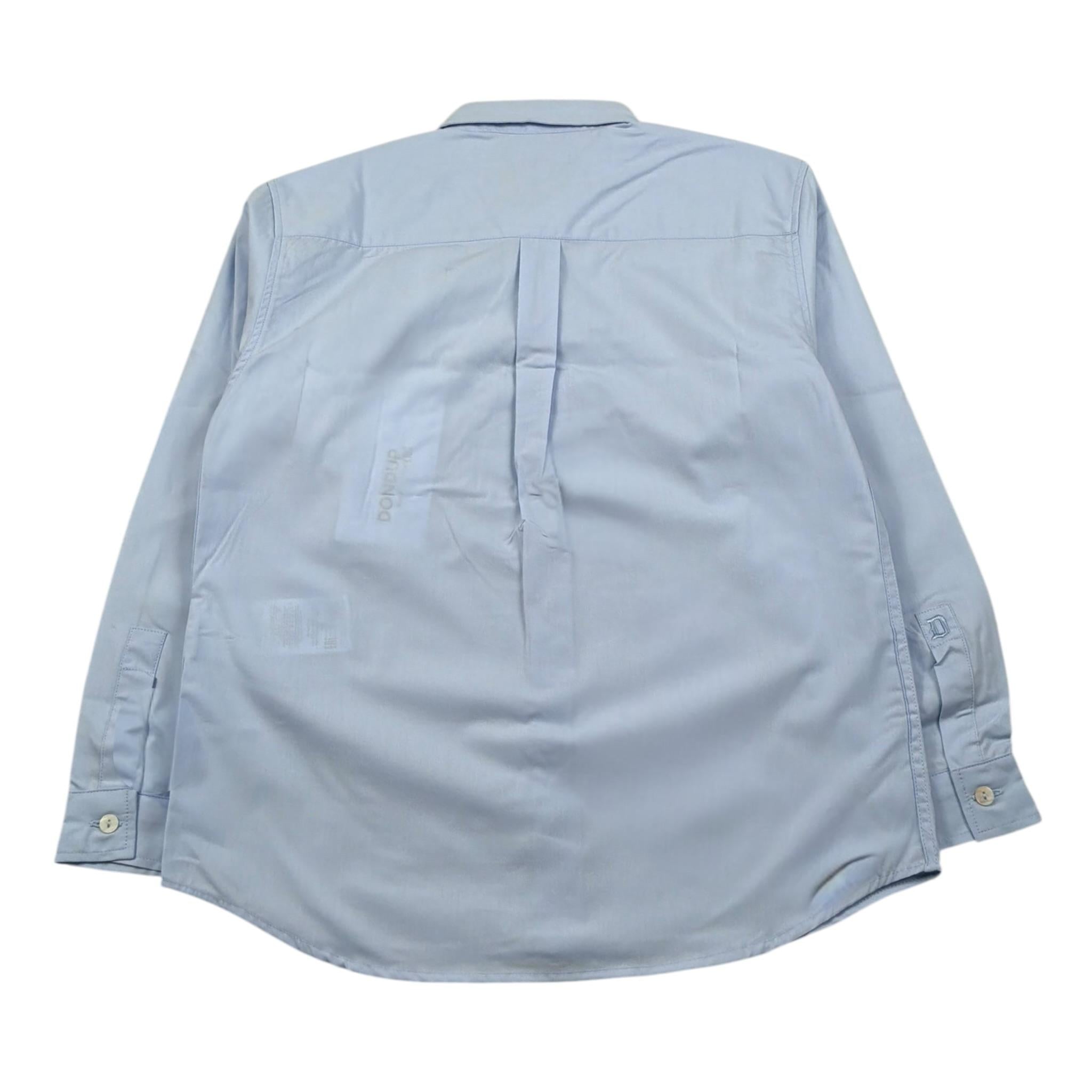 Dondup Camicia Manica Lunga Tinta Unita per Bambino DMA027 AZZURRO DONDUP 