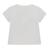Guess T-Shirt Girocollo Tinta Unita con Stampa per Neonata A5GI02K6YW4 BIANCO GUESS 