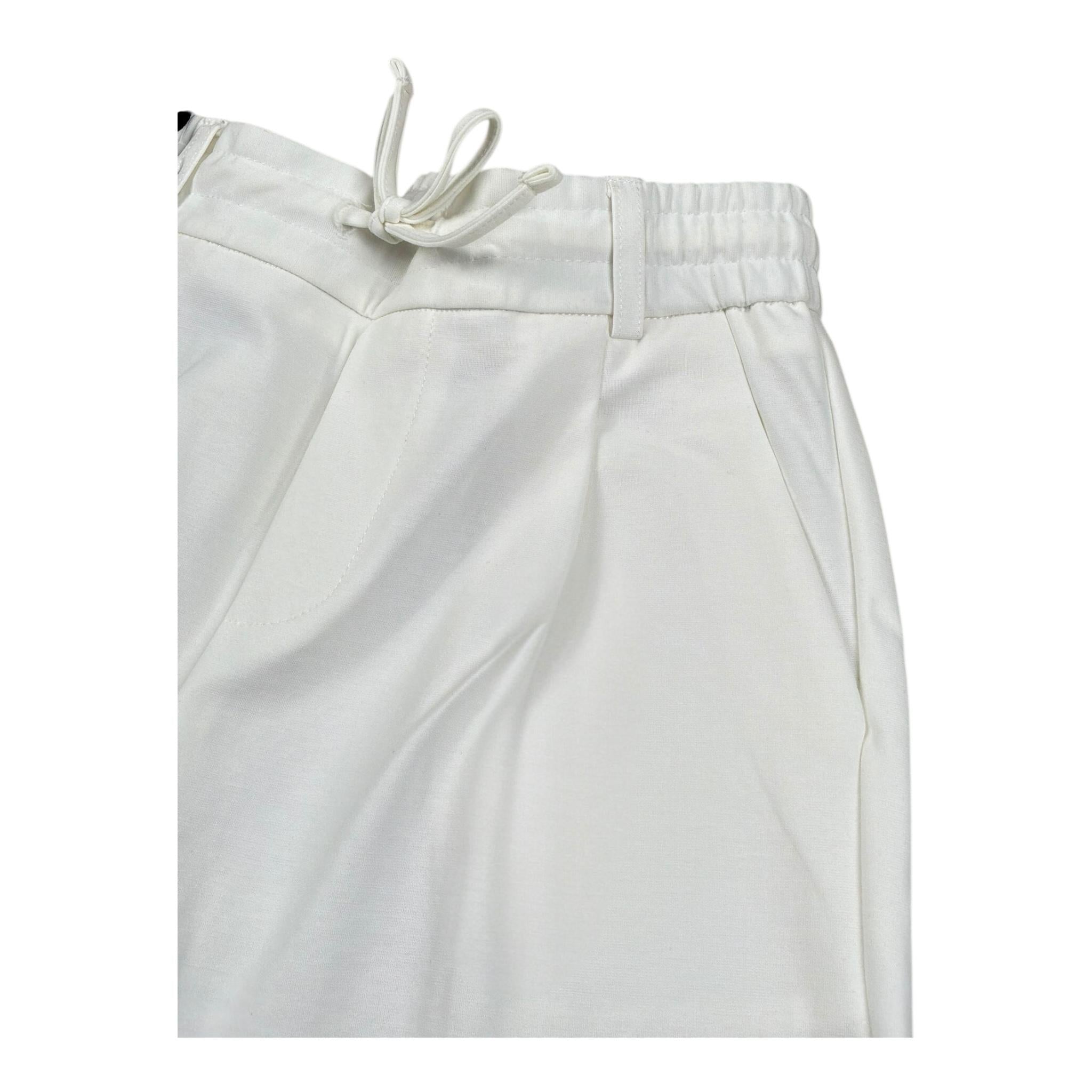 Paolo Pecora Pantalone Tinta Unita con Elastico In Vita per Bambino PP3934 BIANCO PAOLO PECORA 