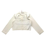 Twinset Coprispalle Tinta Unita Con Bottoni Panna Per Bambina