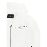 John Richmond Felpa con Zip E Cappuccio Tinta Unita per Neonato RIP25015FE BIANCO JOHN RICHMOND 