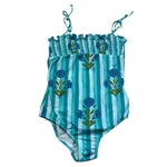 Saint Barth Costume Intero Fantasia A Righe per Bambina AMINA VERDE SAINT BARTH 