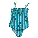 Saint Barth Costume Intero Fantasia A Righe per Bambina AMINA VERDE SAINT BARTH 