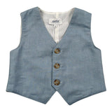 Aletta Gilet Tinta Unita per Neonato M220421 AZZURRO ALETTA 