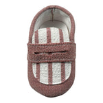 Lalalu' Mocassino Tinta Unita con Fantasia A Righe per Neonato SCL5I RAME LALALU' 