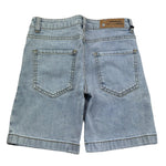 Daniele Alessandrini Bermuda In Denim Tinta Unita con Strappi per Bambino 1236SD00252 AZZURRO DANIELE ALESSANDRINI 