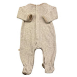 YATSI BABY tutina manica lunga tinta unita in ciniglia Beige per Neonata 24200308 BEIGE YATSI BABY 