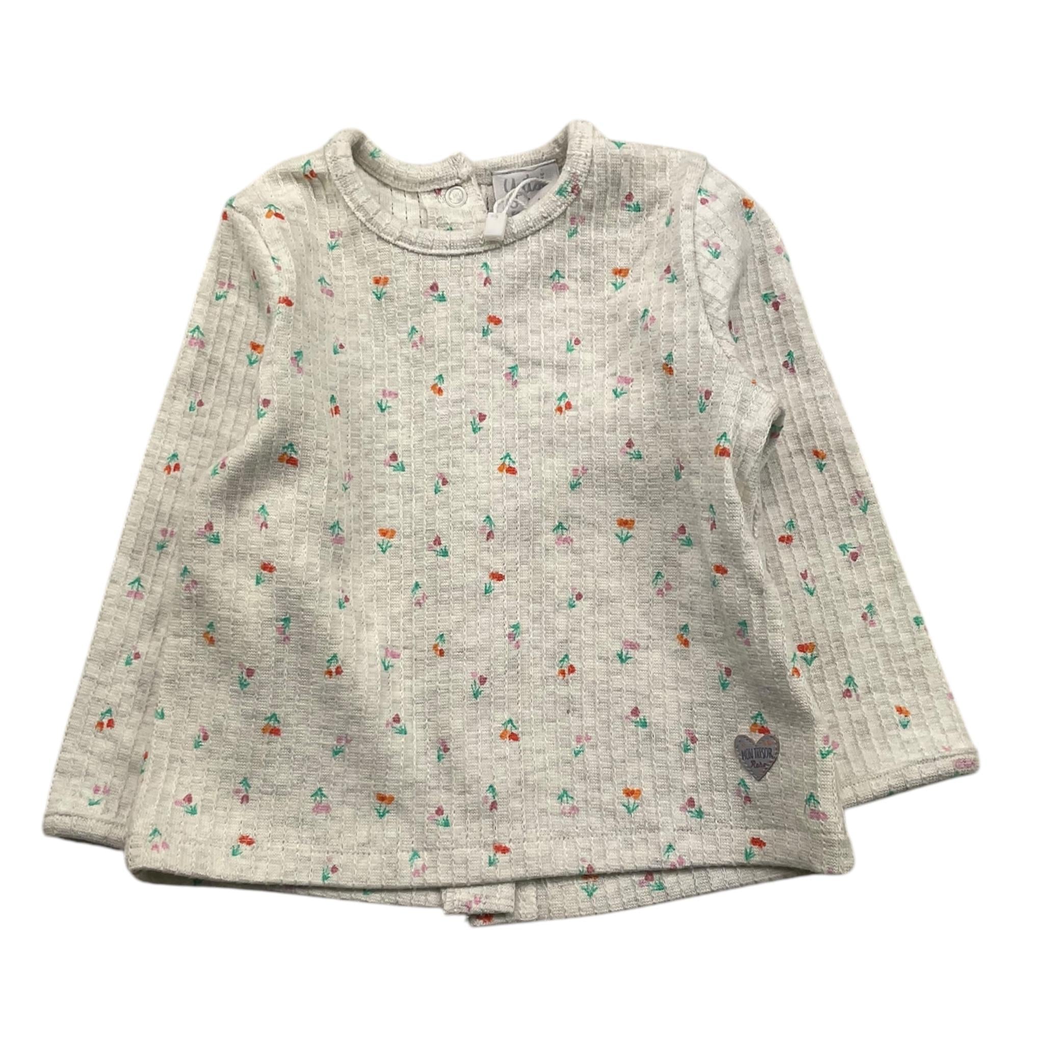 YATSI BABY shirt girocollo tinta unita con stampa Grigio per Neonata 2444600 GRIGIO YATSI BABY 