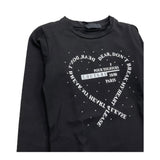 FUN & FUN shirt girocollo tinta unita con stampe in contrasto Nero per Neonata FNBTS12589X NERO FUN & FUN 