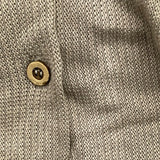 Bamboom+Babies Cardigan Tinta Unita con Bottoni e Cappuccio Sabbia per Neonato