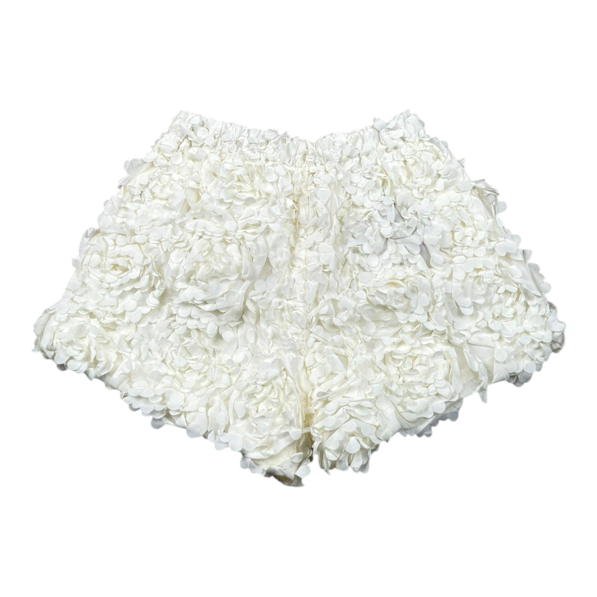 Dou Dou Short Tinta Unita con Applicazioni per Bambina DW6A99X PANNA DOU DOU 