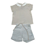 La Stupenderia Completo 2 Pezzi Camicia-Bermuda per Neonato TBCT57 BEIGE LA STUPENDERIA 