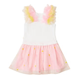 Billieblush Abito Giromanica con Gonna In Tulle per Neonata U20957X BIANCO BillIEBLUSH 