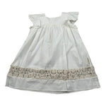 Nanan Abito Mezza Manica Tinta Unita con Ricami per Bambina E2352236B PANNA NANAN 