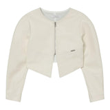 Monnalisa Giubbino Tinta Unita In Ecopelle per Bambina 17E100X BEIGE MONNALISA 