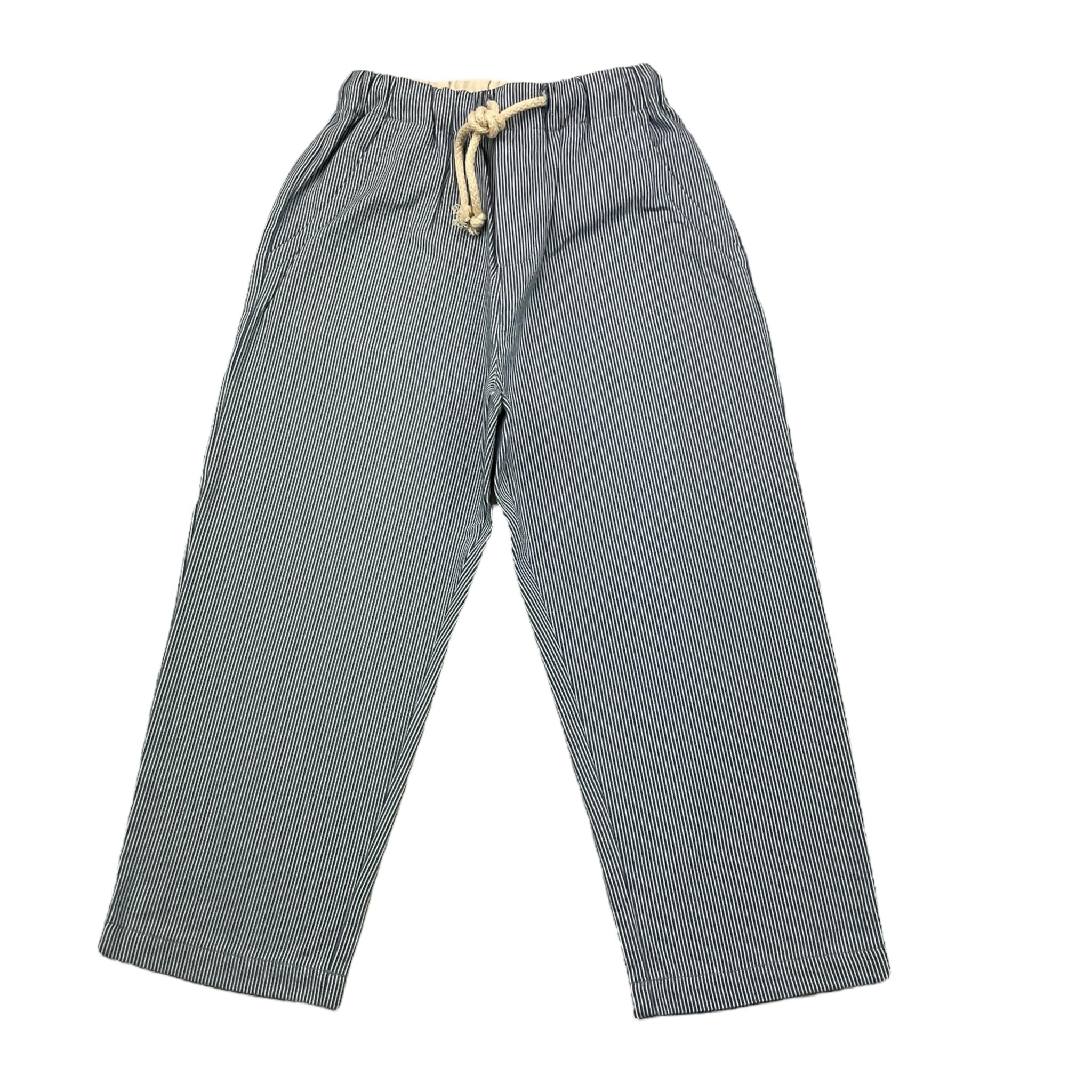 Babe & Tess Pantalone Bicolore Fantasia A Righe per Bambino 04518012 BIANCO/BLU BABE & TESS 