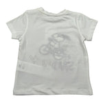 M+E' T-Shirt Girocoll Tinta Unita con Ricami per Neonato UEM0285 BIANCO M+E' 