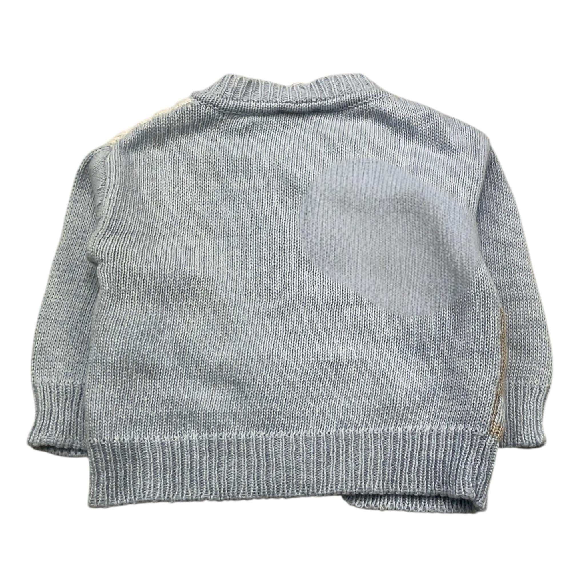 LE BEBE' cardigan tinta unita con ricami in contrasto Azzurro per Neonato LBB5054 AZZURRO LE BEBE' 