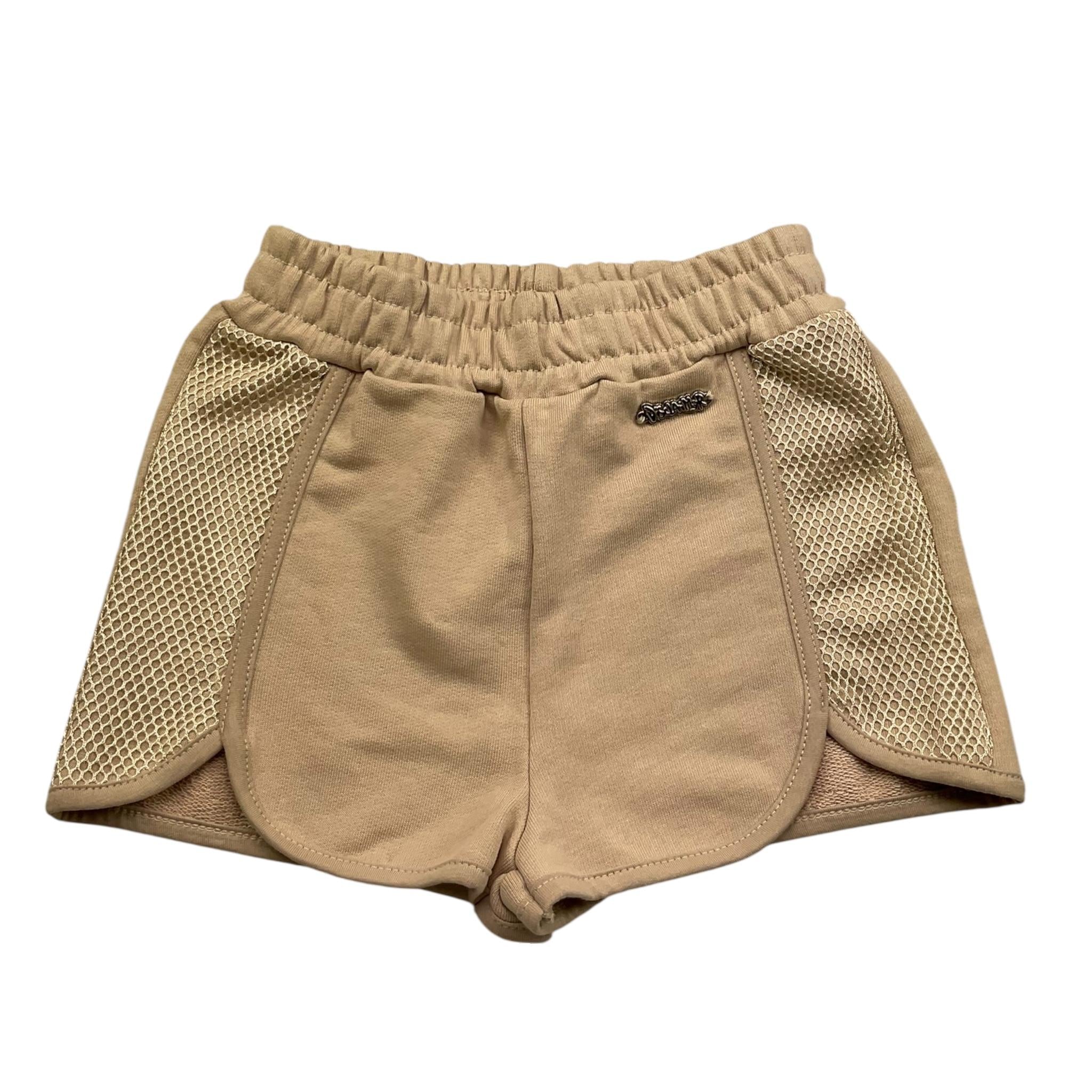 Disclaimer Short Tinta Unita con Trafori per Bambina 25EDK58547 BEIGE DISCLAIMER 