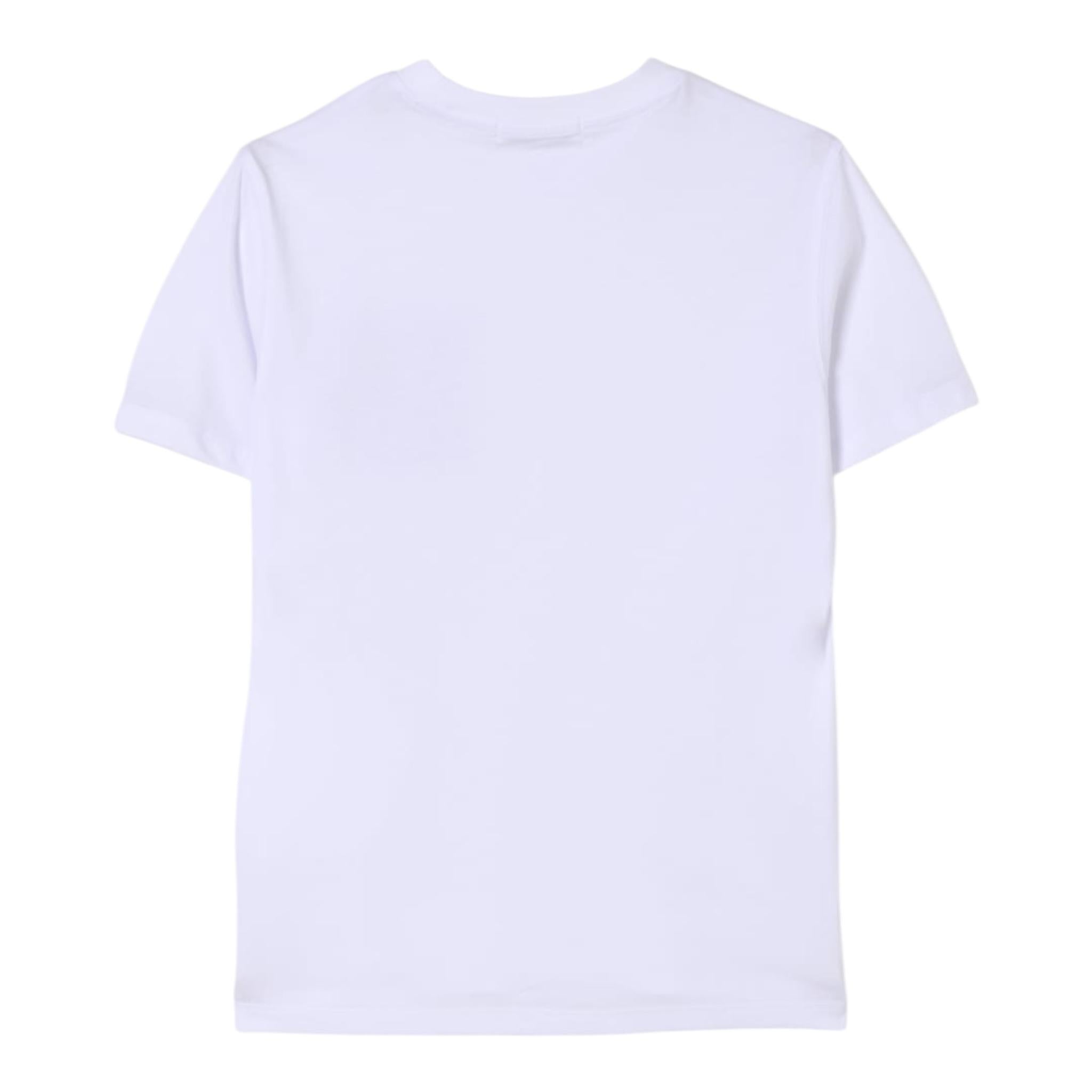 Jeckerson T-Shirt Girocollo Tinta Unita con Taschino per Bambino 190TJMJS25 BIANCO JECKERSON 
