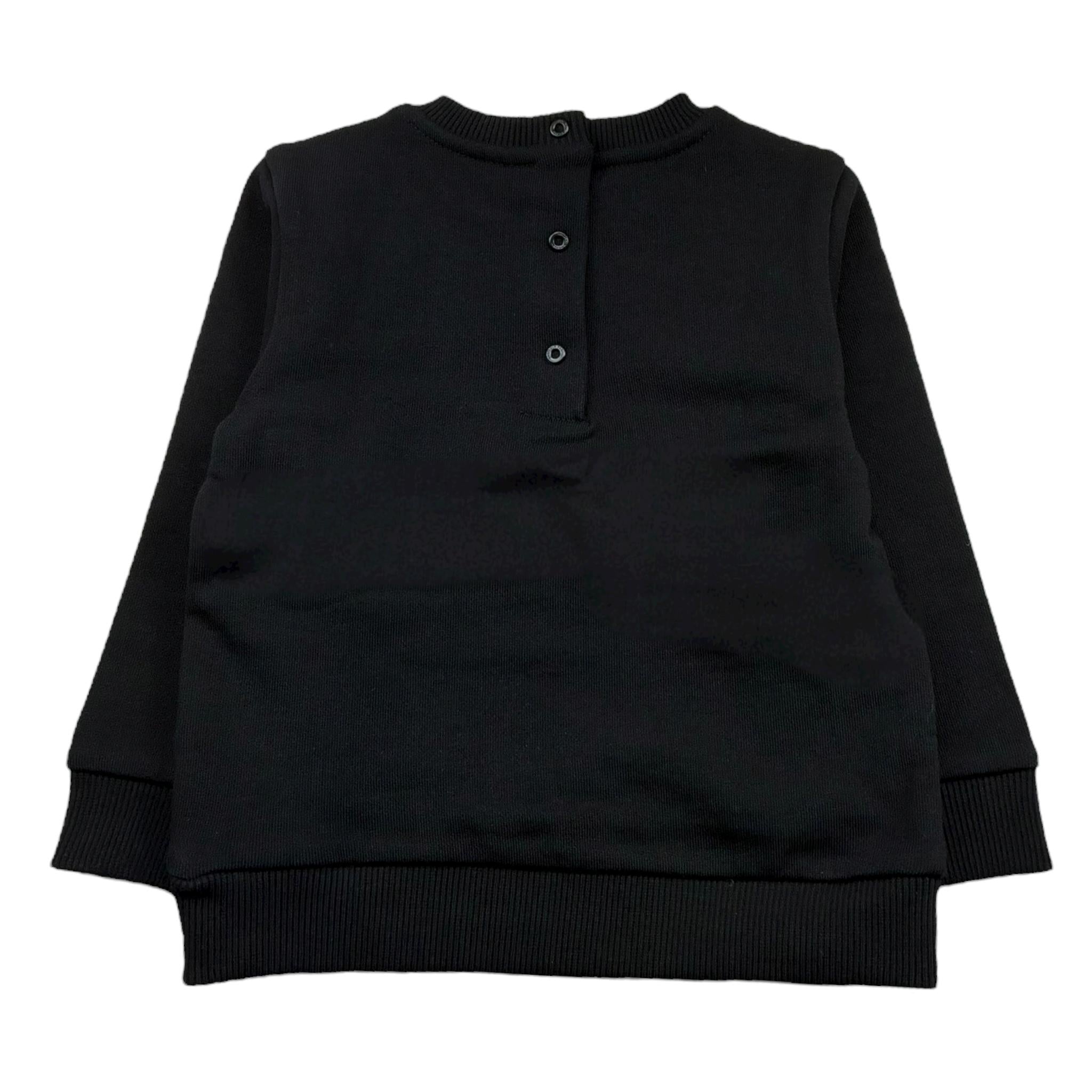 Balmain Felpa Chiusa Girocollo Tinta Unita con Logo per Neonato BV4560 NERO BALMAIN 